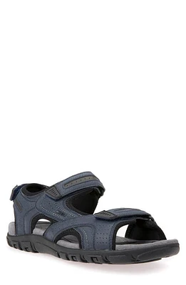 Geox Strada Sport Sandal Navy/Dk Grey at Nordstrom,