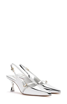 Larroudé Ines Slingback Pump Silver at Nordstrom,