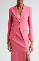 Michael Kors Collection Peak Lapel Wool Blend Blazer Azalea at Nordstrom,