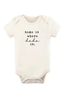 Tenth & Pine Home Is Where Dada Organic Cotton Bodysuit Natural at Nordstrom,