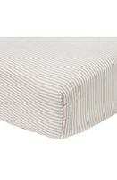 little unicorn Organic Cotton Muslin Crib Sheet in Sand Stripe at Nordstrom