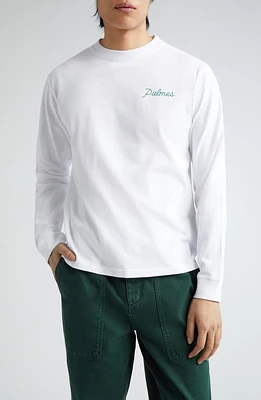 PALMES Sunset Long Sleeve Graphic T-Shirt White at Nordstrom,