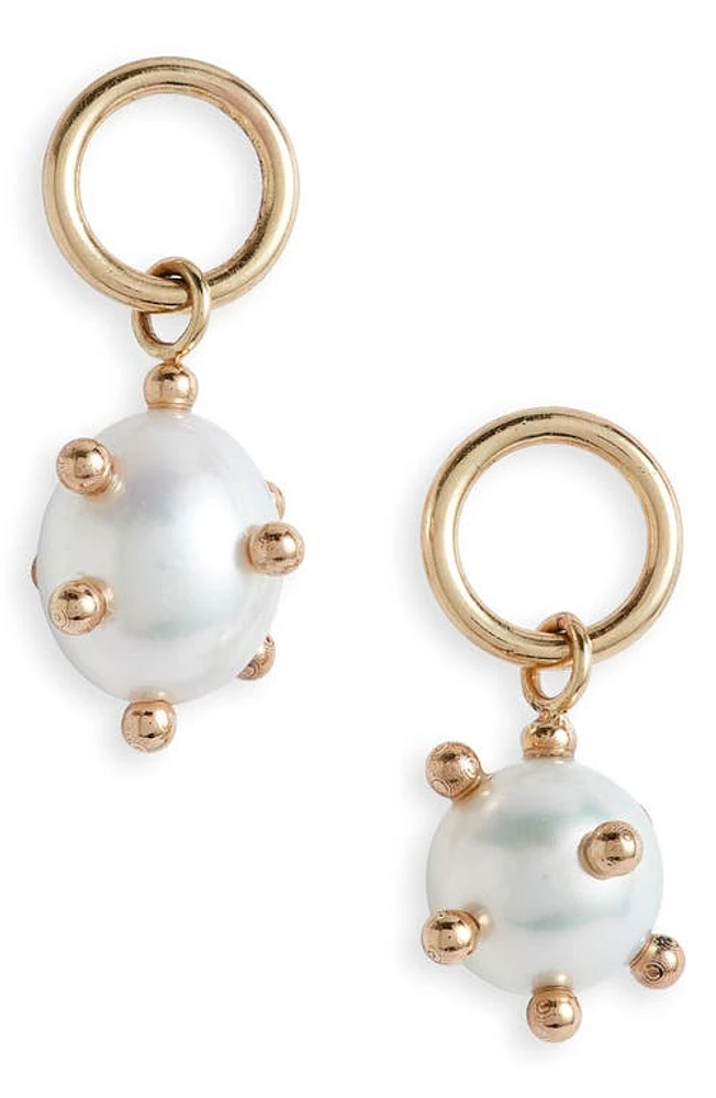 Poppy Finch Bubble Mismatched Cultured Pearl Drop Earrings in Gold at Nordstrom