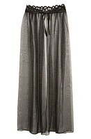 Oh La La Cheri Jeana Sheer Mesh High Waist Slip Skirt in Black at Nordstrom