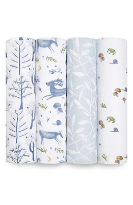 aden + anais Assorted 4-Pack Organic Cotton Muslin Swaddling Cloths in Outdoors at Nordstrom