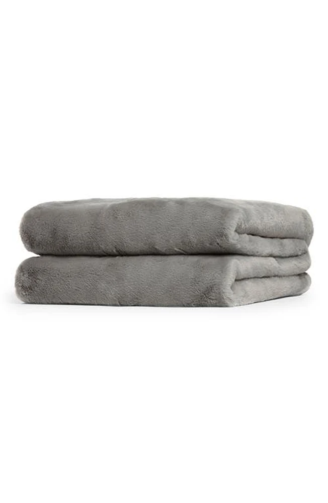 Apparis Brady Faux Fur Throw Blanket in Smoke at Nordstrom