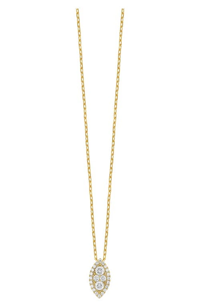 Bony Levy Mika Diamond Marquise Pendant Necklace in 18K Yellow Gold at Nordstrom