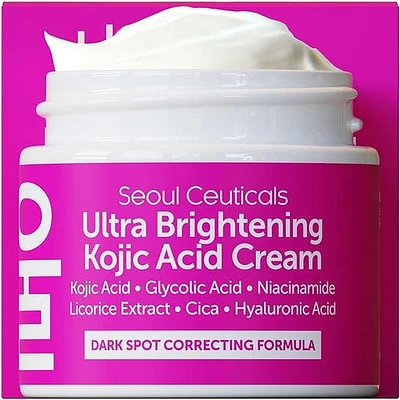 Seoul Ceuticals Korean Skincare Ultra Brightening Kojic Acid Cream in Clear at Nordstrom