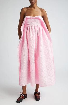 Cecilie Bahnsen Susa Grappolo Matelassé Midi Dress in Pink at Nordstrom, Size 2 Us