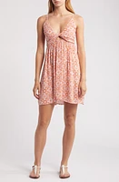 Roxy Evening Glow Cutout Babydoll Dress Cloud Fresco Tile at Nordstrom,