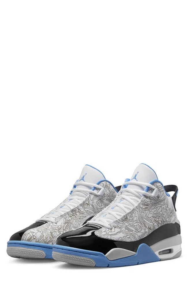 Air Jordan Dub Zero Sneaker in White/Blue/Black/Grey at Nordstrom, Size 10