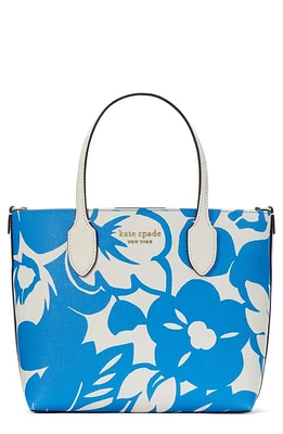 Kate Spade New York bleecker tropical foliage print tote in Riverside Blue Multi at Nordstrom