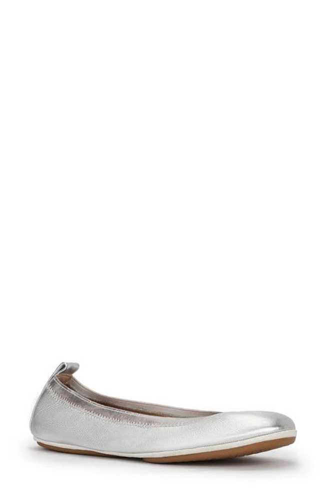 Yosi Samra Samara Foldable Ballet Flat Silver at Nordstrom,