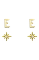 Panacea Initial Starburst Set of 2 Stud Earrings in Gold-E at Nordstrom