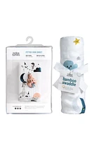 ROOKIE HUMANS Cotton Sateen Crib Sheet & Muslin Swaddle Set in Moon at Nordstrom