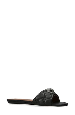 Kurt Geiger London Kensington Quilted Slide Sandal Black at Nordstrom,