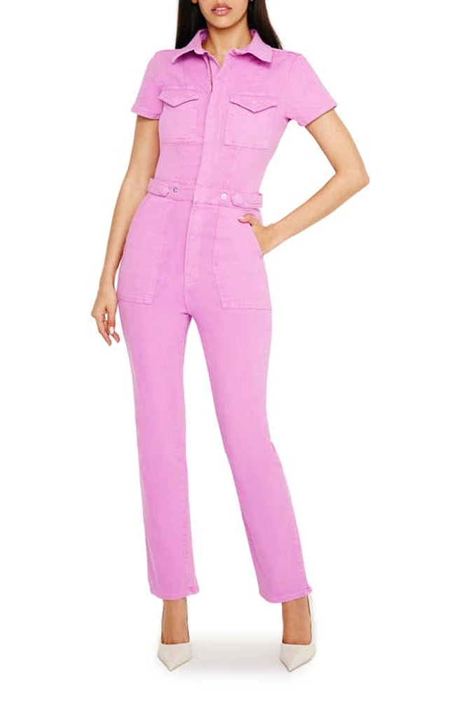 Good American Fit for Success Utility Jumpsuit Lollipop at Nordstrom,