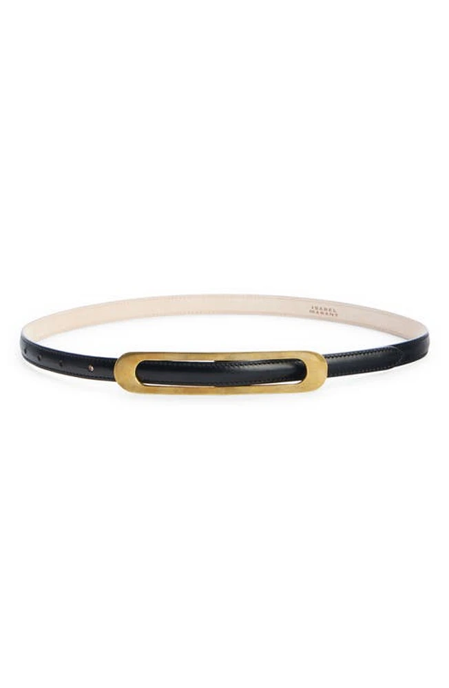 Isabel Marant Leyden Leather Belt in Black at Nordstrom, Size 90