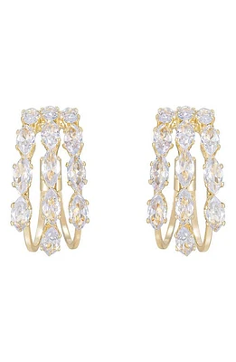 Ettika Crystal Huggie Hoop Earrings in Gold at Nordstrom