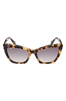 Max Mara 57mm Gradient Cat Eye Sunglasses in Havana/gradient Smoke at Nordstrom