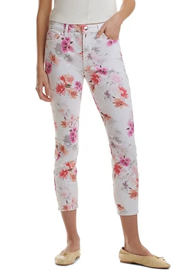 JEN7 by 7 For All Mankind Floral Print Mid Rise Ankle Skinny Jeans at Nordstrom,