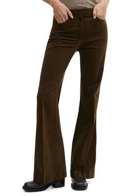 MANGO Flare Suit Pants Khaki at Nordstrom,