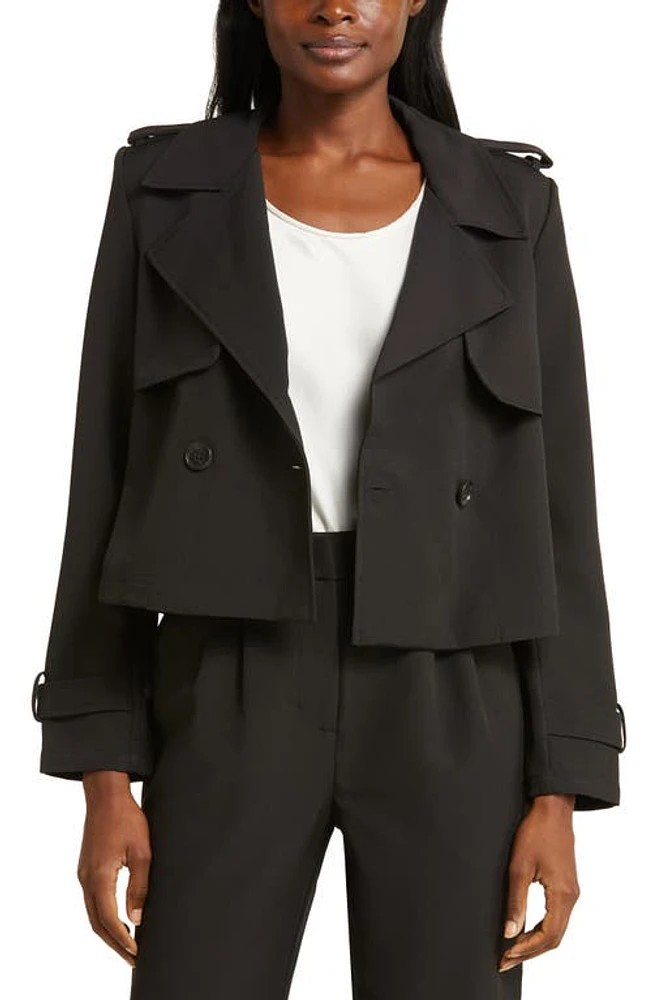 MELLODAY Crop Trench Blazer at Nordstrom,