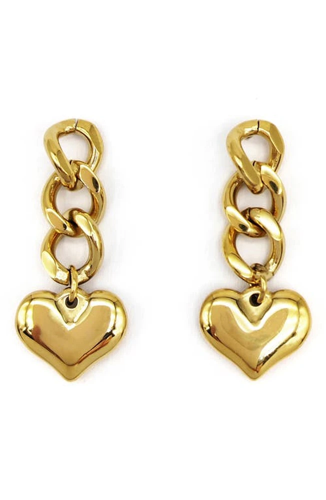 Petit Moments Romantic Heart Drop Earrings in Gold at Nordstrom