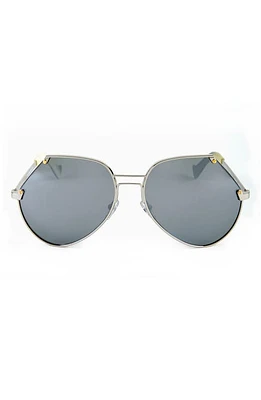 Grey Ant Embassy 60mm Aviator Sunglasses in Silver/Silver at Nordstrom