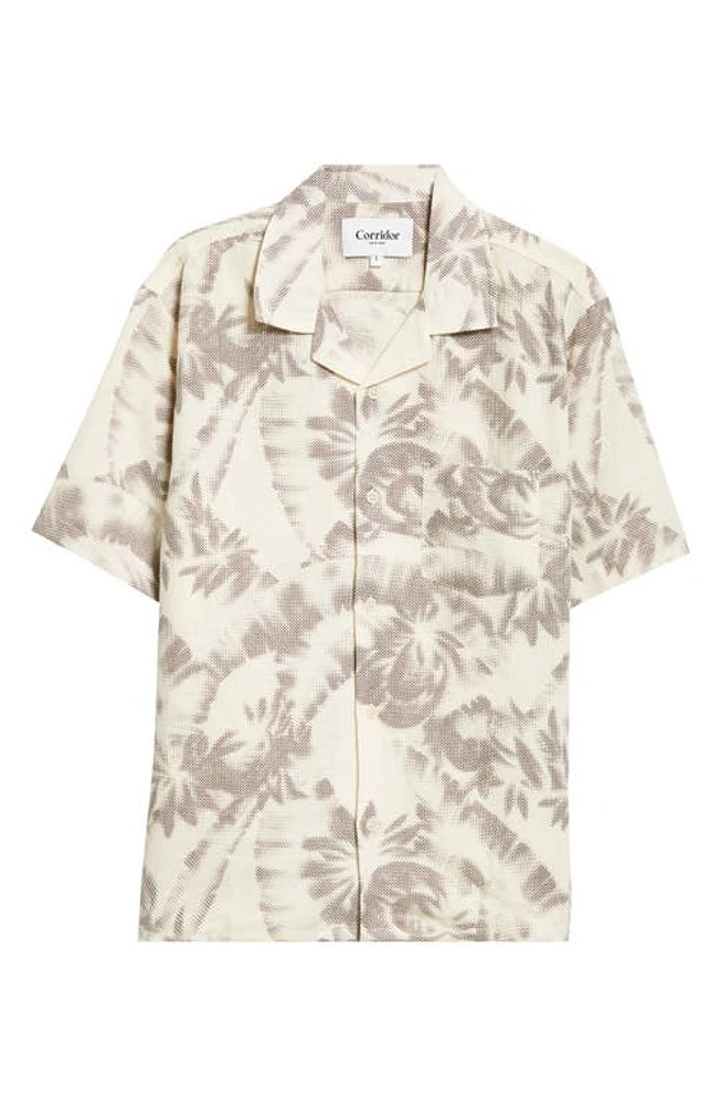 Corridor Day Palm Camp Shirt Natural at Nordstrom,