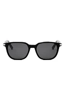 'DiorBlackSuit S12I 52mm Oval Sunglasses in Shiny Black /Smoke at Nordstrom