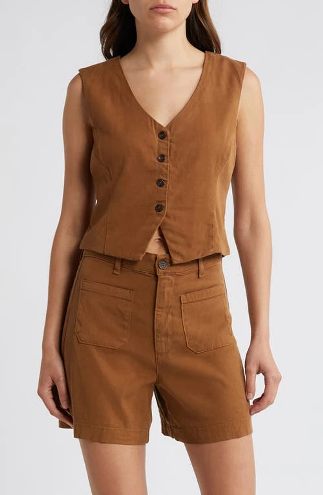 Le Jean Joplin Vest Safari Tan at Nordstrom,