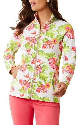 Tommy Bahama Aruba Tidal Fronds Zip Jacket White at Nordstrom,