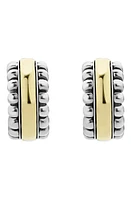 LAGOS Signature Caviar Small Two-Tone Hoop Earrings in Silver/Gold at Nordstrom