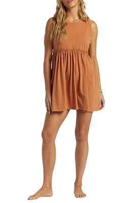 Billabong Seaside Cotton Babydoll Minidress Toffee at Nordstrom,