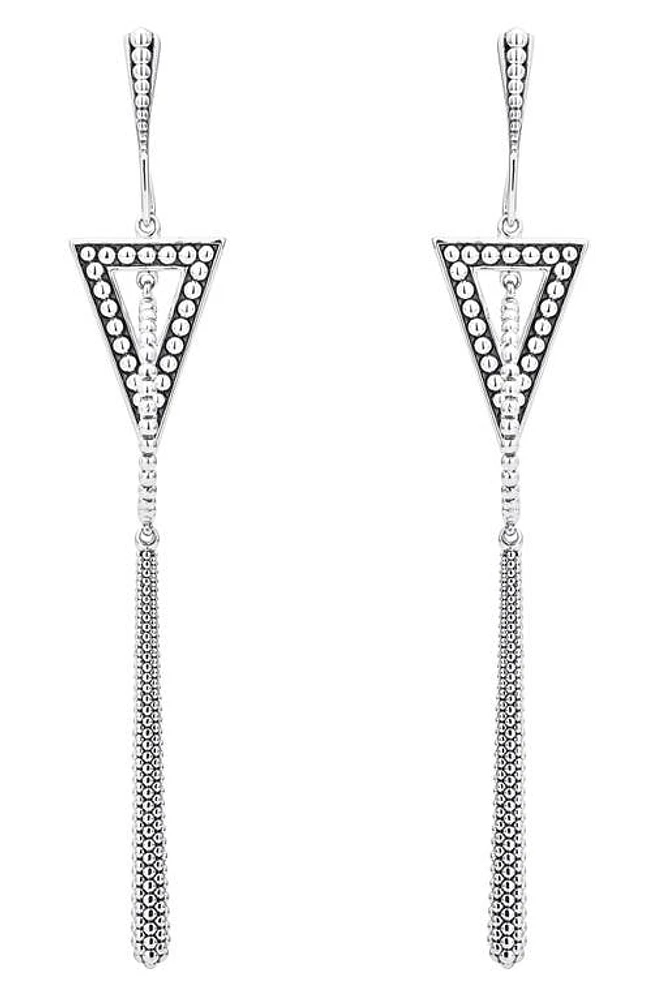 LAGOS Signature Caviar Triangle & Circle Drop Earrings in Silver at Nordstrom