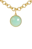 Dean Davidson Signature Checkered Stone Pendant Collar Necklace in Ocean Blue/Gold at Nordstrom