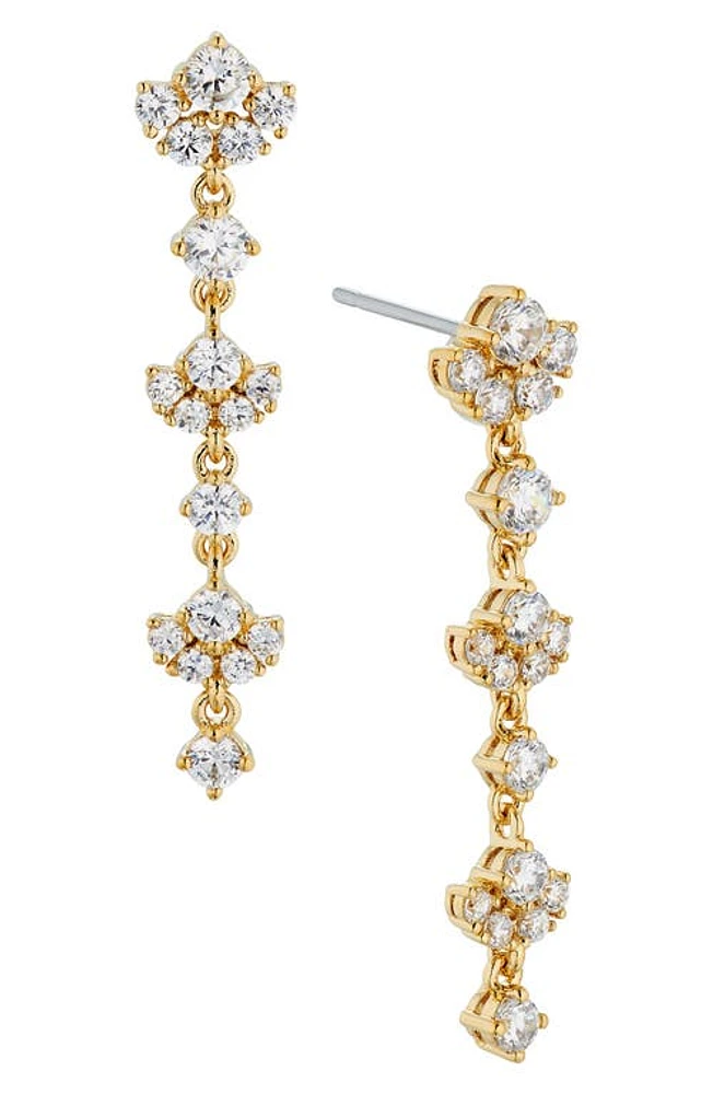 Nadri Cubic Zirconia Linear Drop Earrings in Gold at Nordstrom