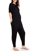 HATCH The Walkabout Maternity Jumpsuit Black at Nordstrom,