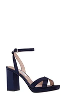 Nina Sheilia Ankle Strap Sandal Luster Satin at Nordstrom,