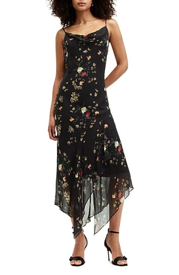 AllSaints Kora Floral Slipdress Black at Nordstrom, Us