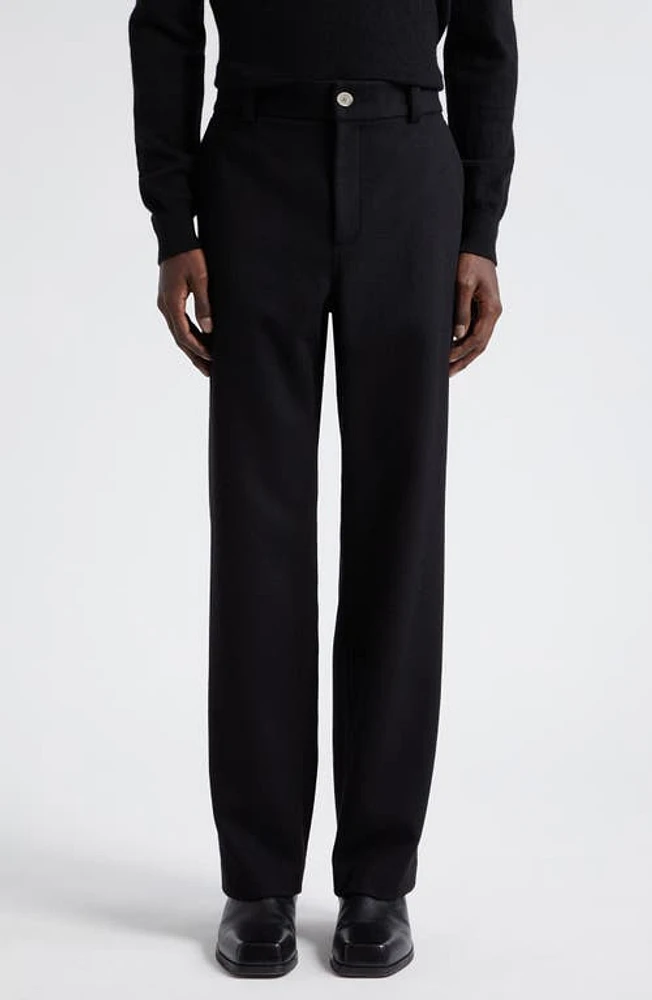 The Elder Statesman Rima Wool & Cashmere Flannel Pants Black at Nordstrom,