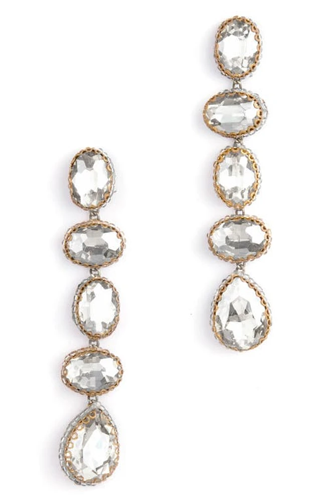 Deepa Gurnani Tyra Drop Earrings in Silver at Nordstrom