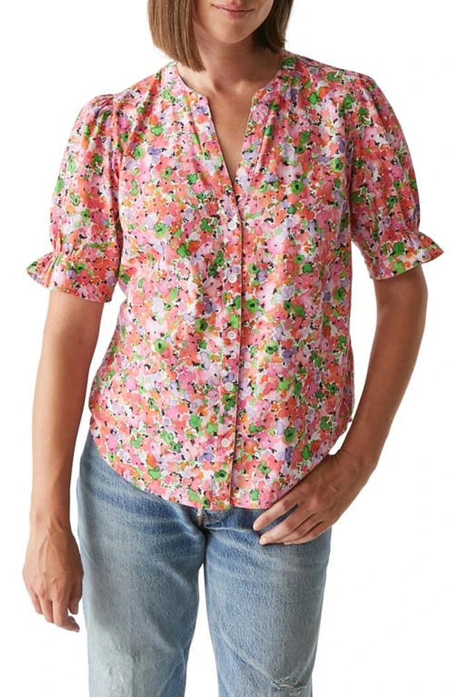 Michael Stars Roxanne Short Sleeve Button-Up Shirt Combo at Nordstrom,