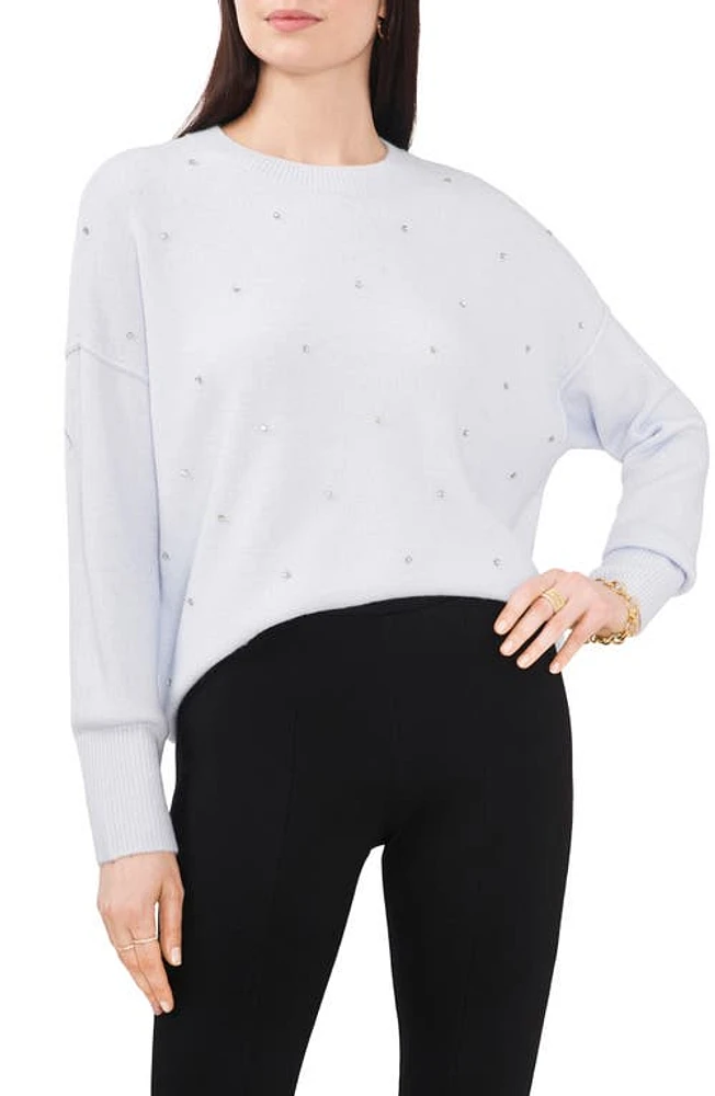 Chaus Rhinestone Cozy Crewneck Sweater at Nordstrom,