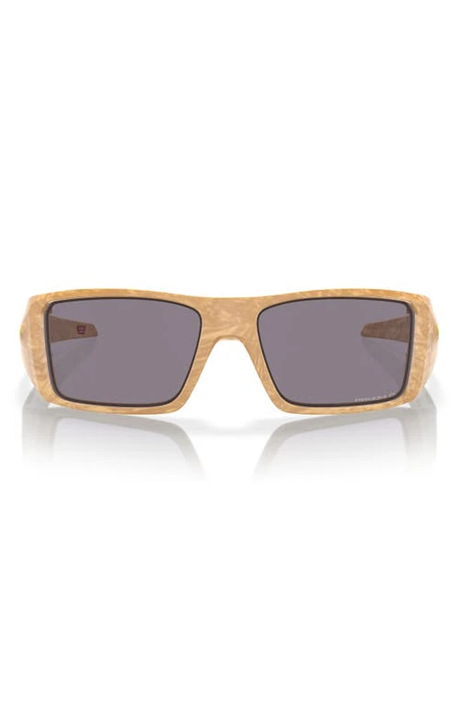 Oakley Heliostat 61mm Prizm Polarized Rectangular Sunglasses in Desert Tan /Prizm Grey at Nordstrom