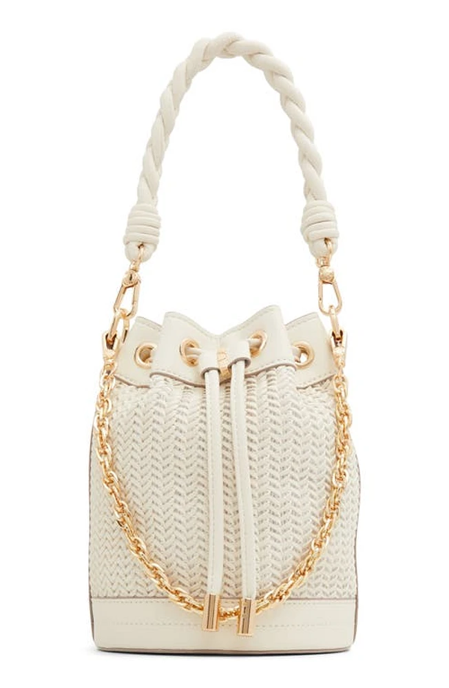 ALDO Auen Woven Bucket Bag in Bone at Nordstrom