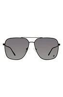 Kurt Geiger London 61mm Gradient Navigator Sunglasses in Black/Gray Gradient at Nordstrom