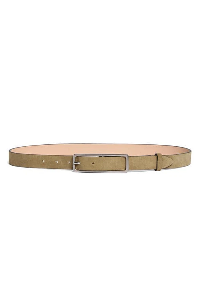 rag & bone Small Rebound Texture Suede Belt Light Olive at