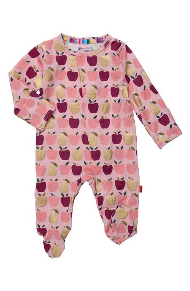 Magnetic Me Appleton Metallic Magnetic Footie in Pink at Nordstrom, Size 0-3M